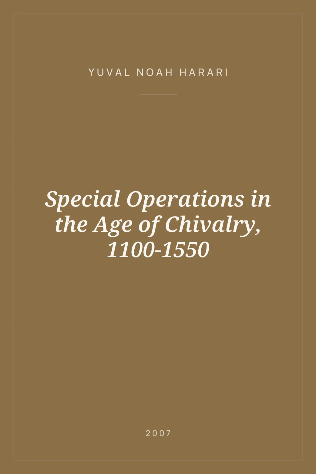Portada de Special Operations in the Age of Chivalry, 1100-1550