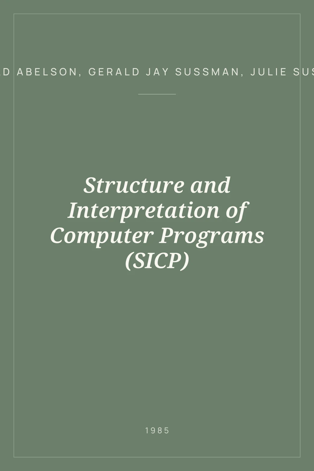 Portada de Structure and Interpretation of Computer Programs (SICP)
