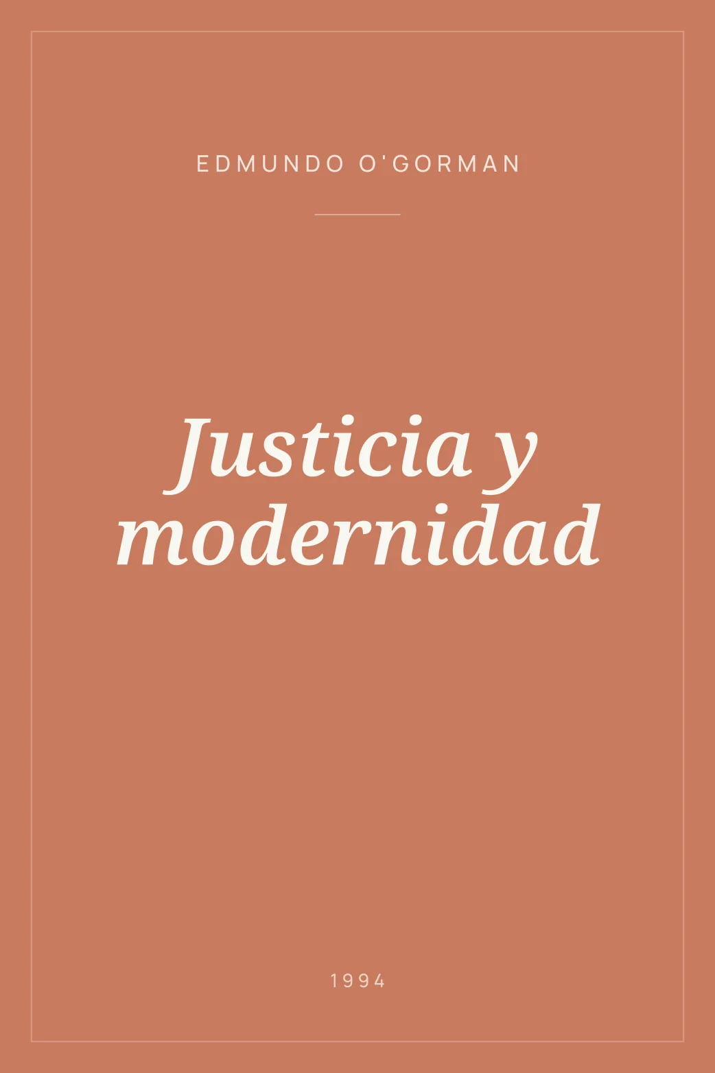 Portada de Justicia y modernidad
