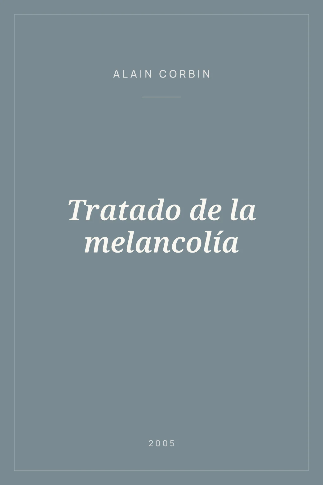 Portada de Tratado de la melancolía