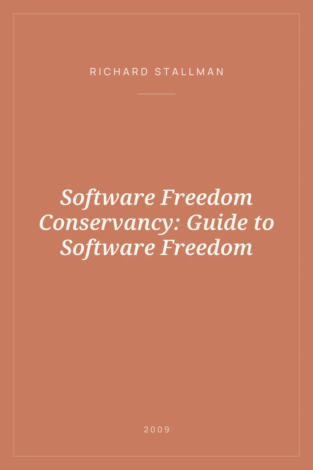 Portada de Software Freedom Conservancy: Guide to Software Freedom