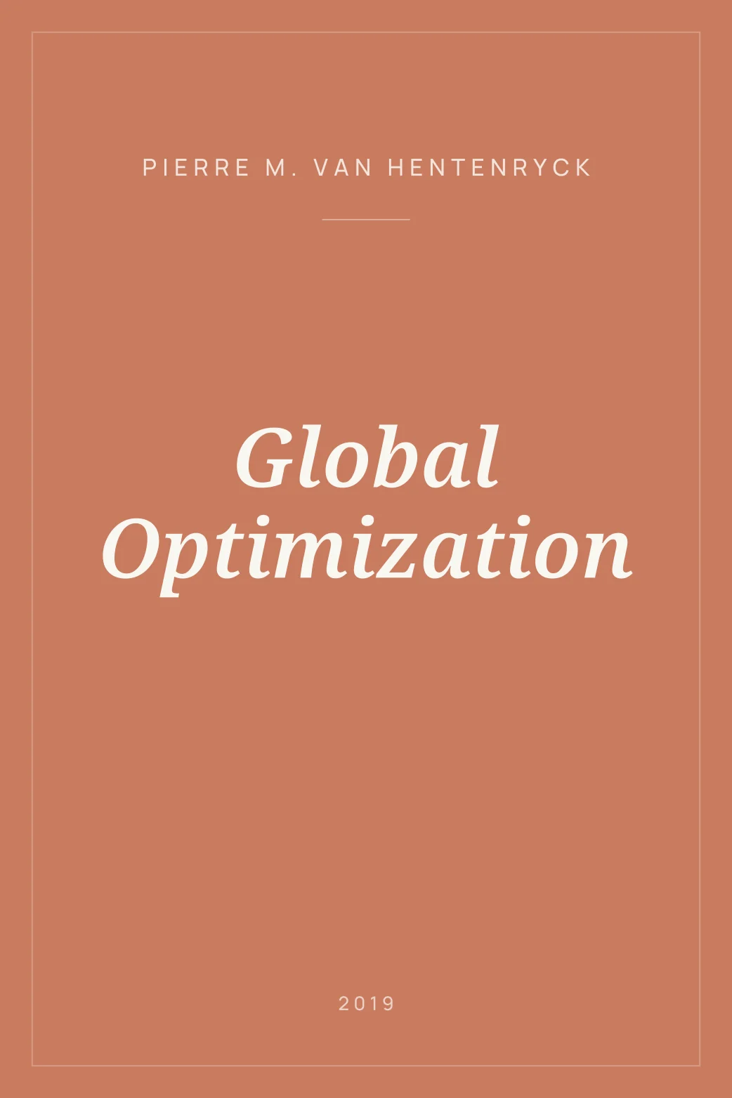 Portada de Global Optimization