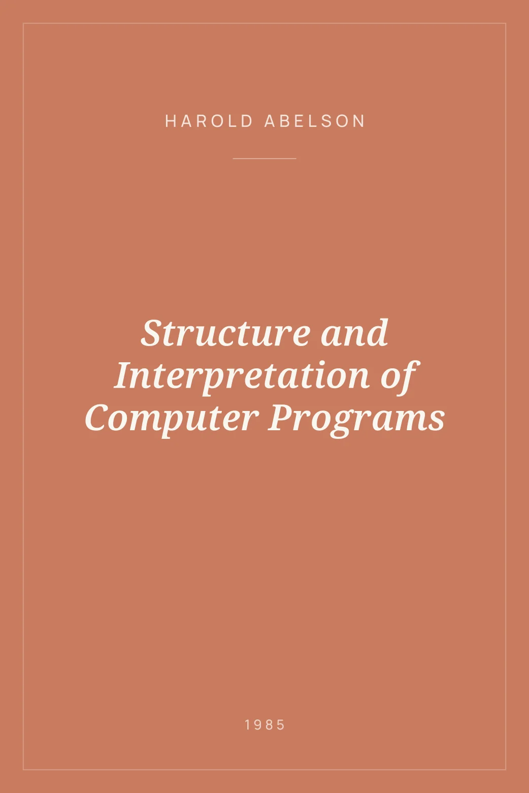 Portada de Structure and Interpretation of Computer Programs