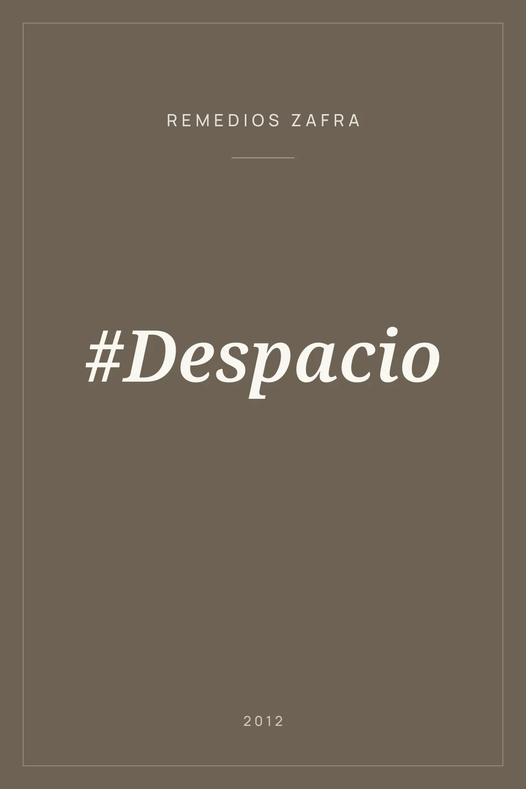 Portada de #Despacio