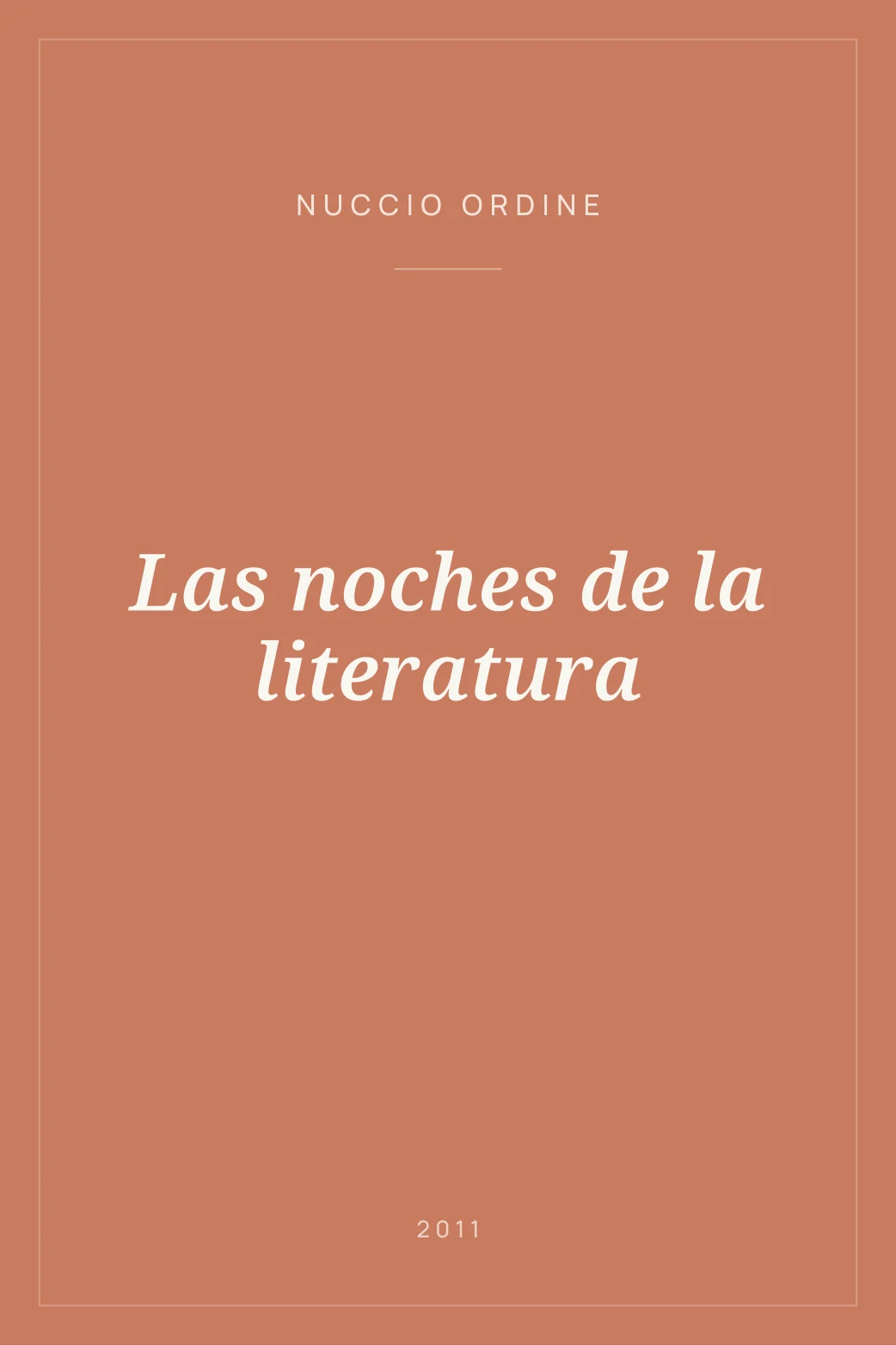 Portada de Las noches de la literatura