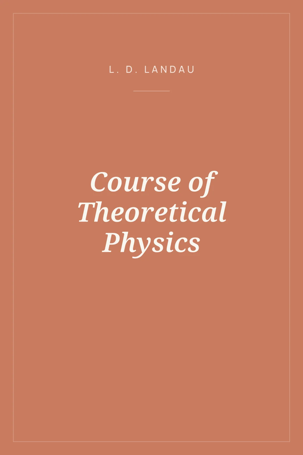 Portada de Course of Theoretical Physics
