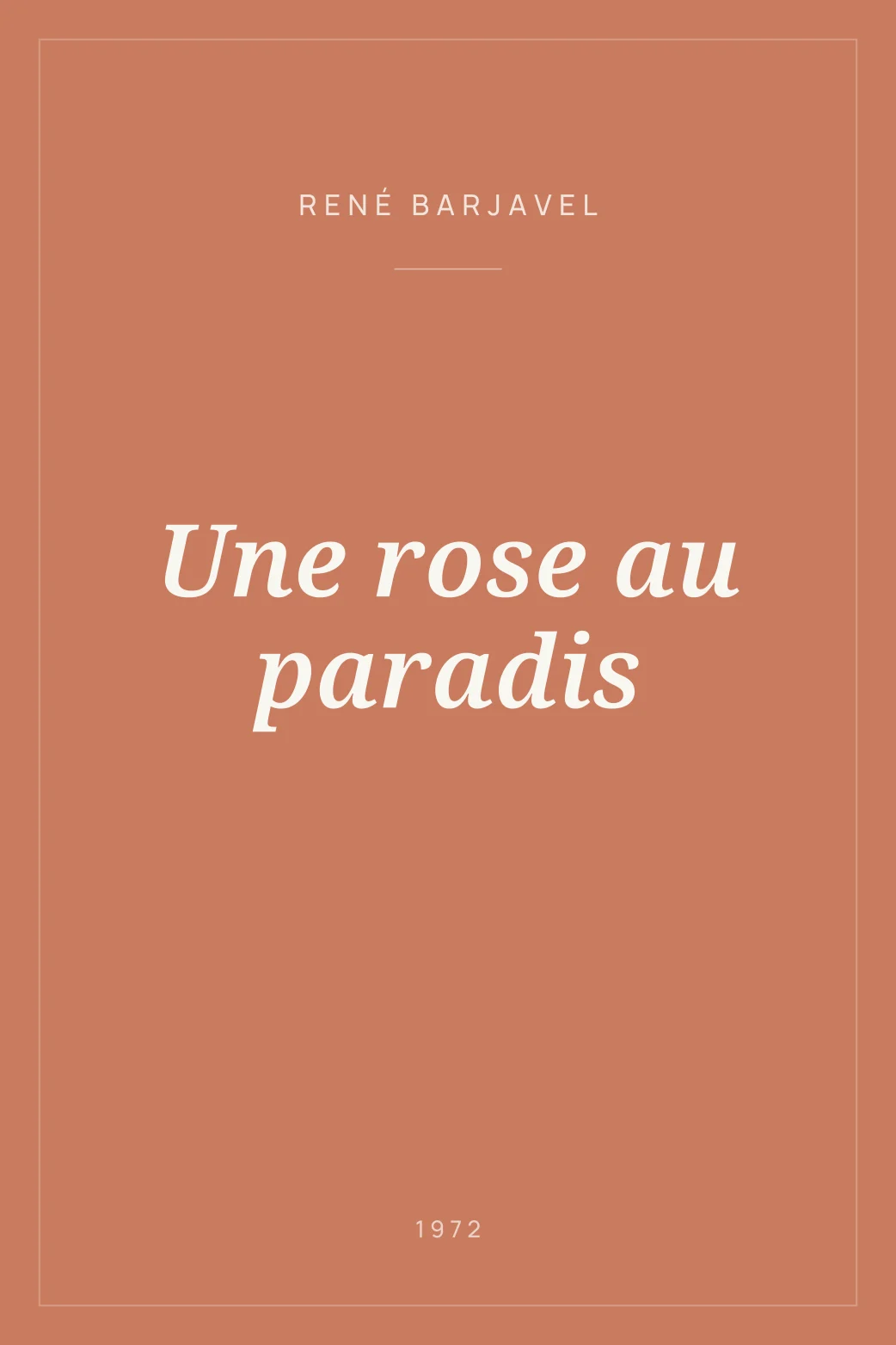 Portada de Une rose au paradis