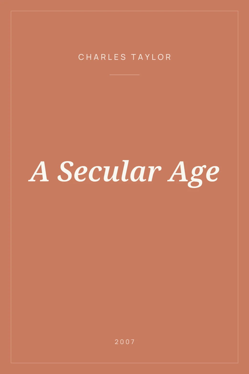 Portada de A Secular Age