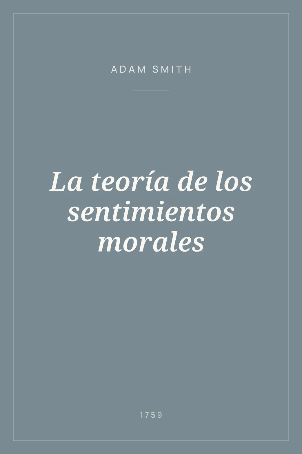 Portada de La teoría de los sentimientos morales