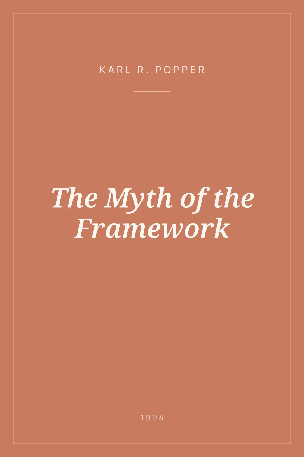 Portada de The Myth of the Framework