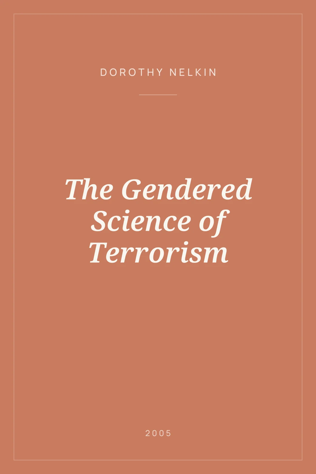 Portada de The Gendered Science of Terrorism