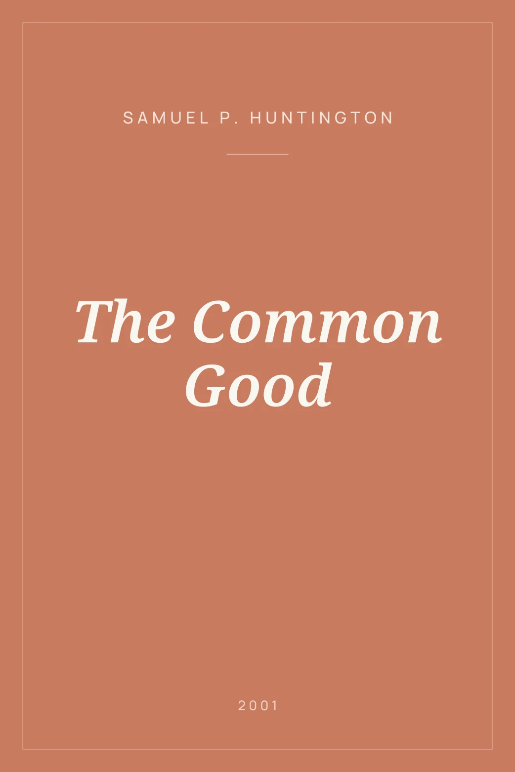 Portada de The Common Good