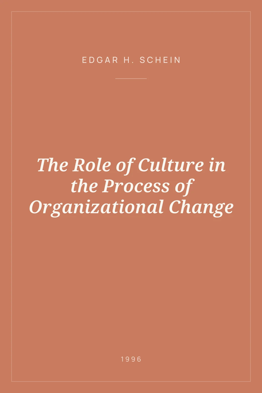 Portada de The Role of Culture in the Process of Organizational Change