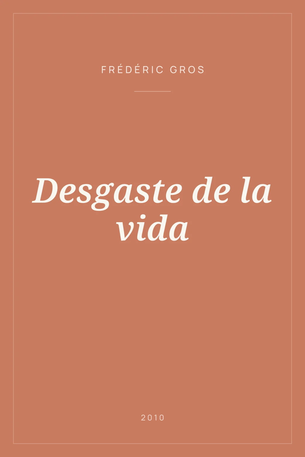 Portada de Desgaste de la vida