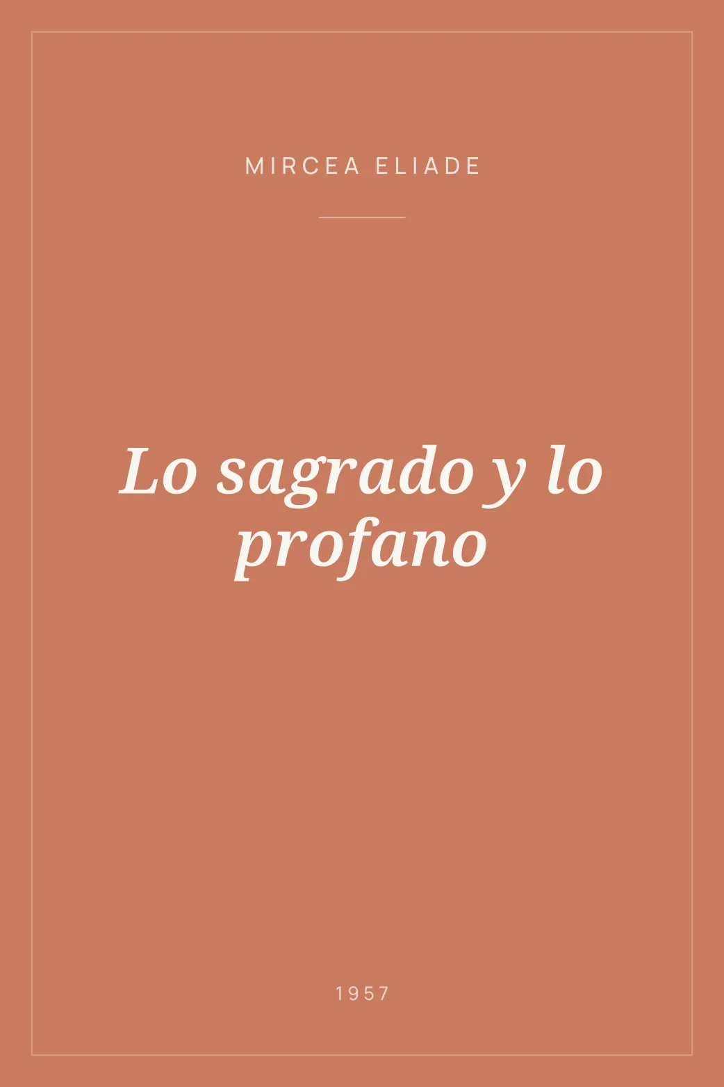 Portada de Lo sagrado y lo profano