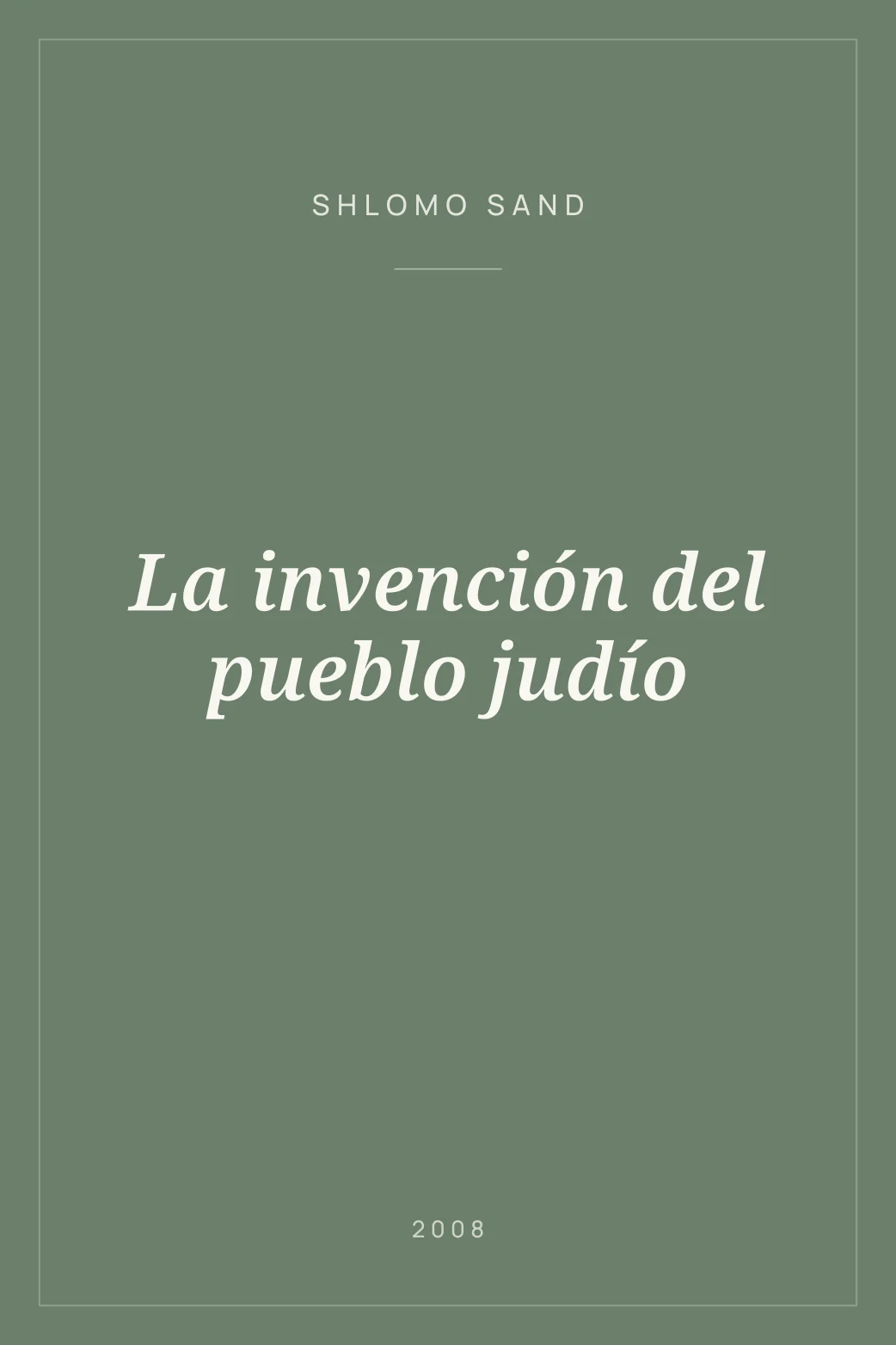 Portada de La invención del pueblo judío
