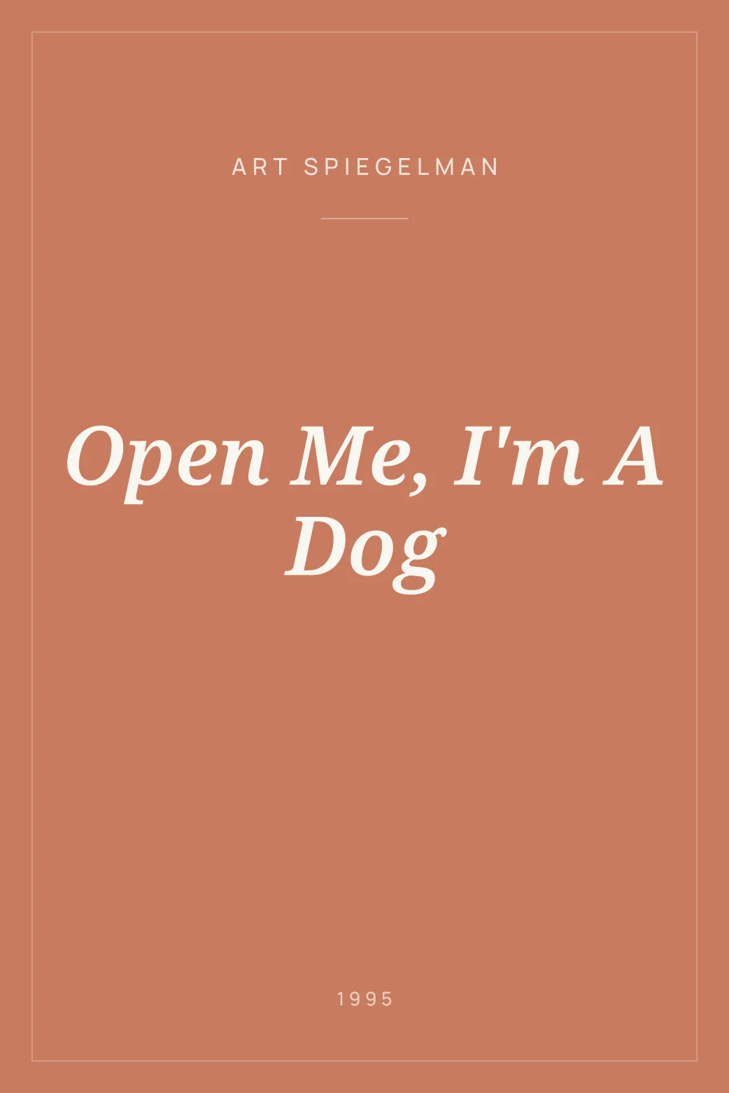 Portada de Open Me, I'm A Dog