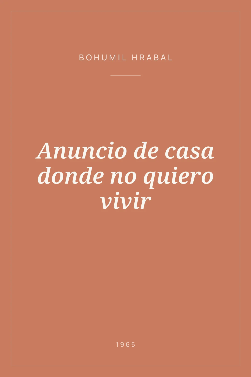 Portada de Anuncio de casa donde no quiero vivir