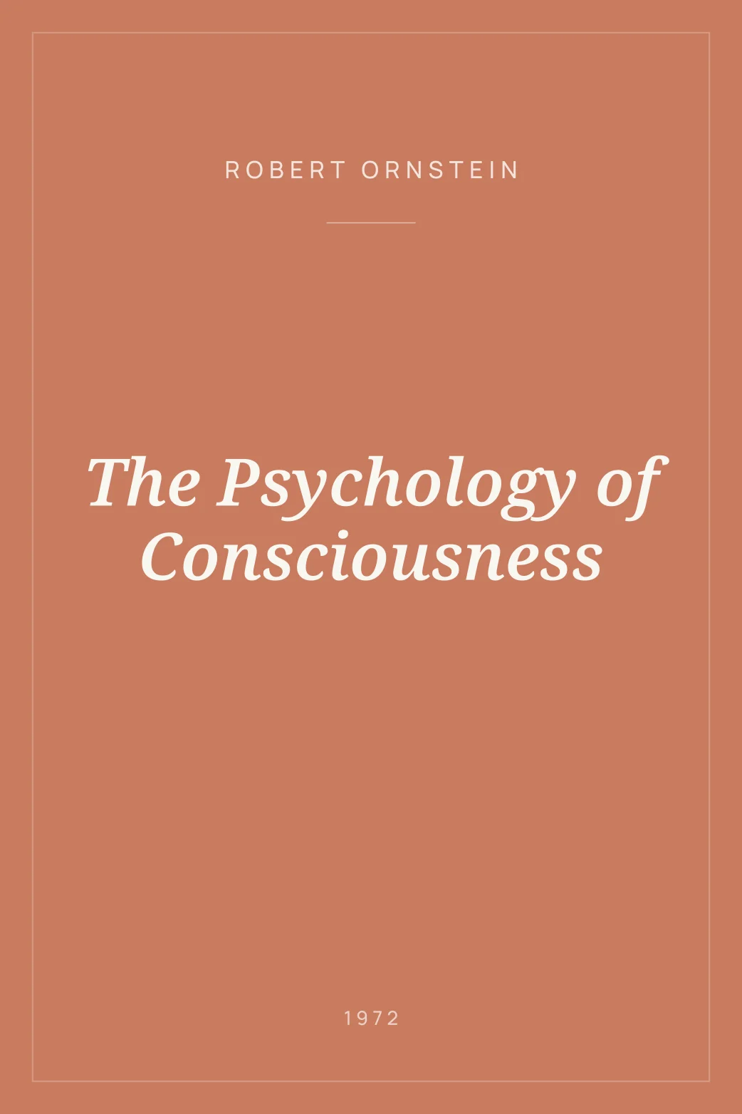 Portada de The Psychology of Consciousness