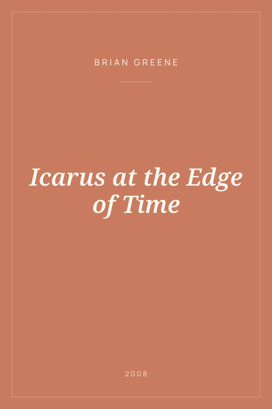 Portada de Icarus at the Edge of Time