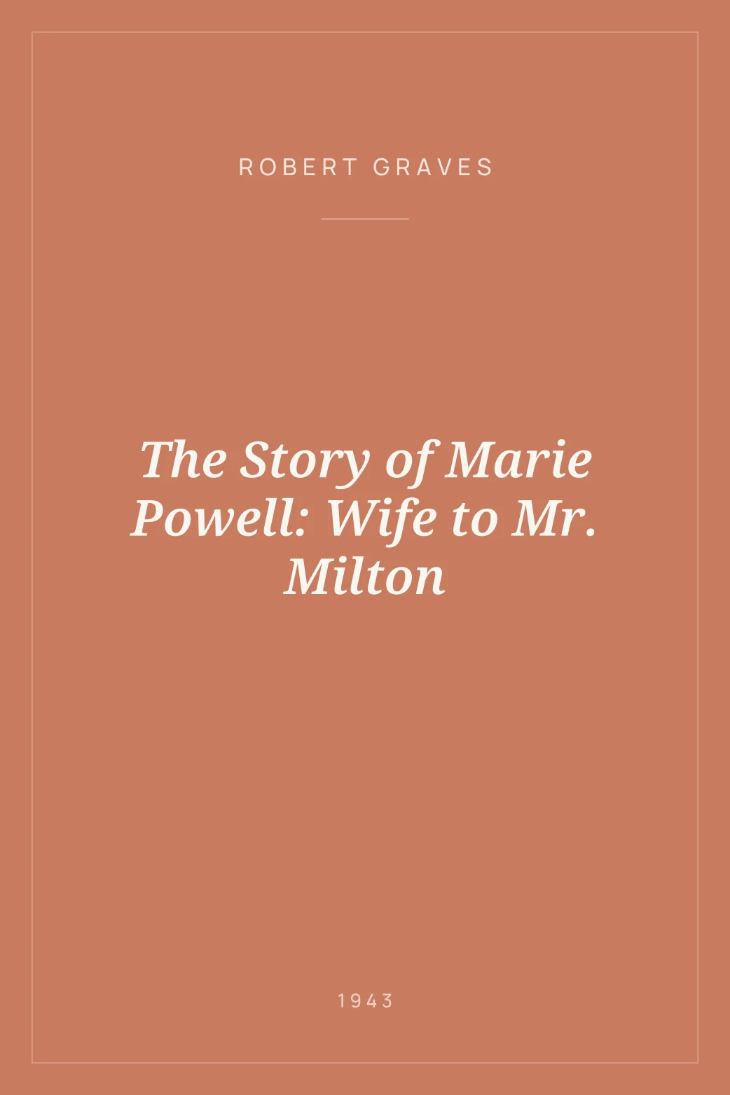 Portada de The Story of Marie Powell: Wife to Mr. Milton