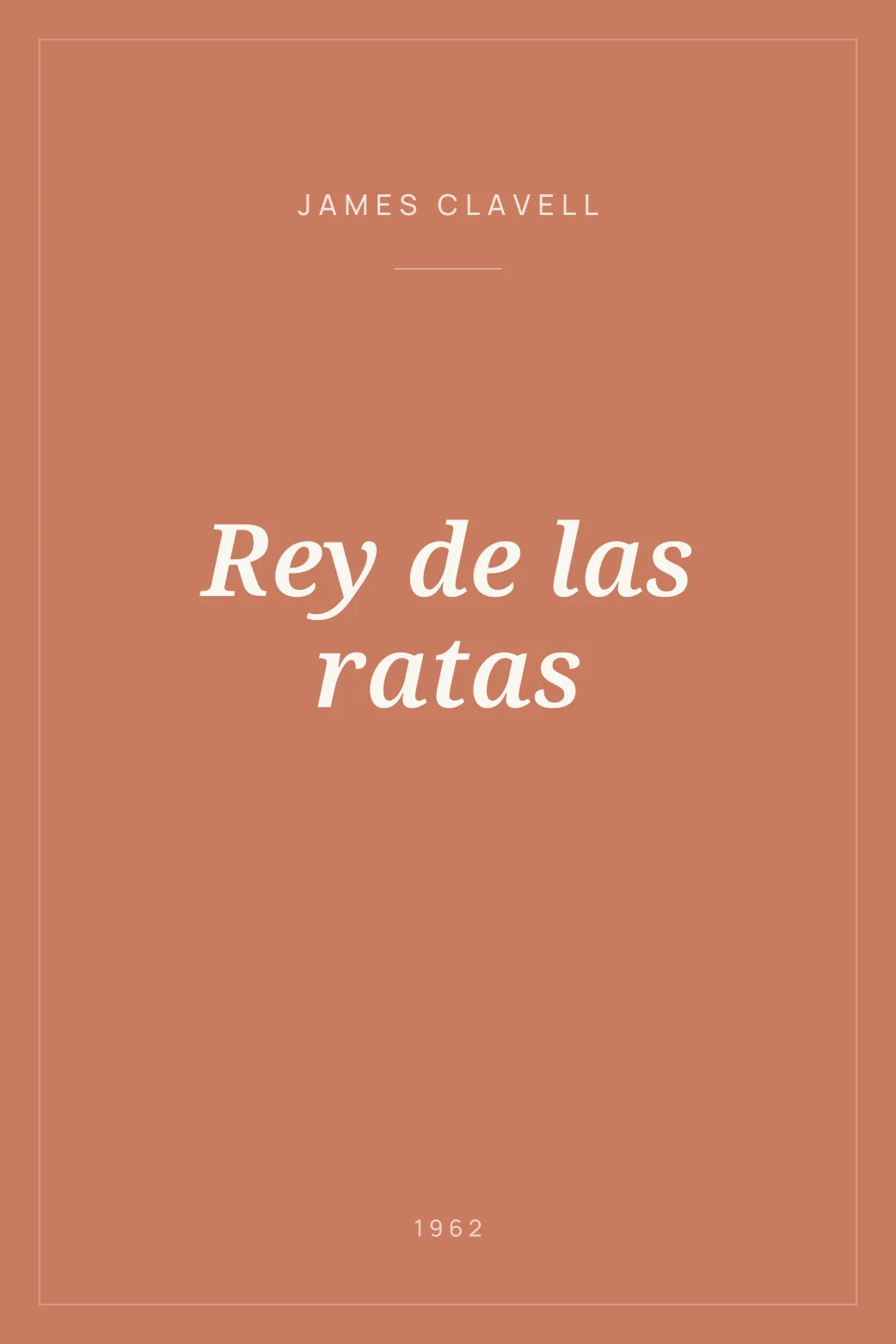 Portada de Rey de las ratas