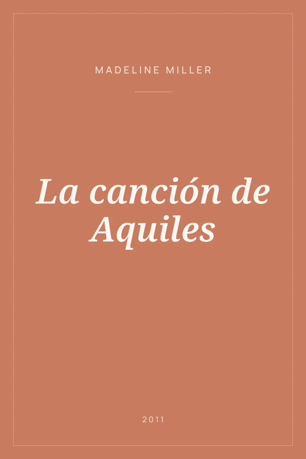 Portada de La canción de Aquiles