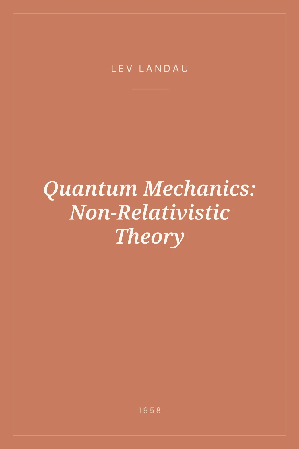 Portada de Quantum Mechanics: Non-Relativistic Theory