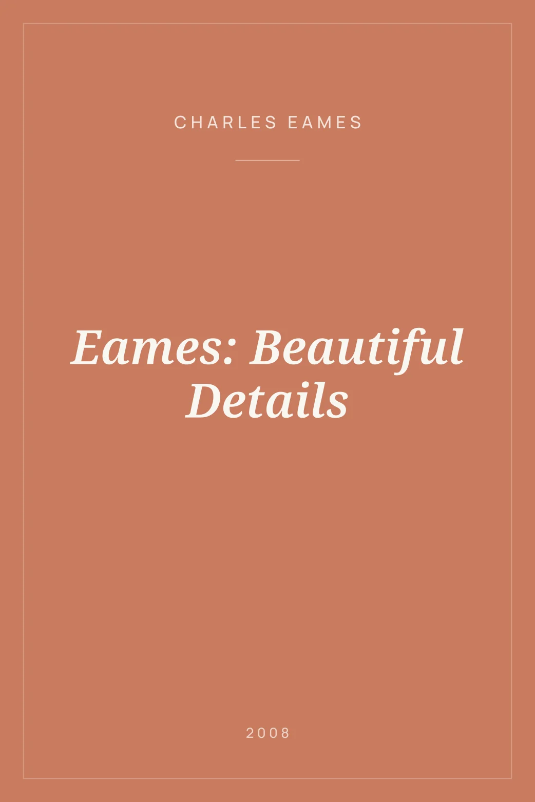 Portada de Eames: Beautiful Details