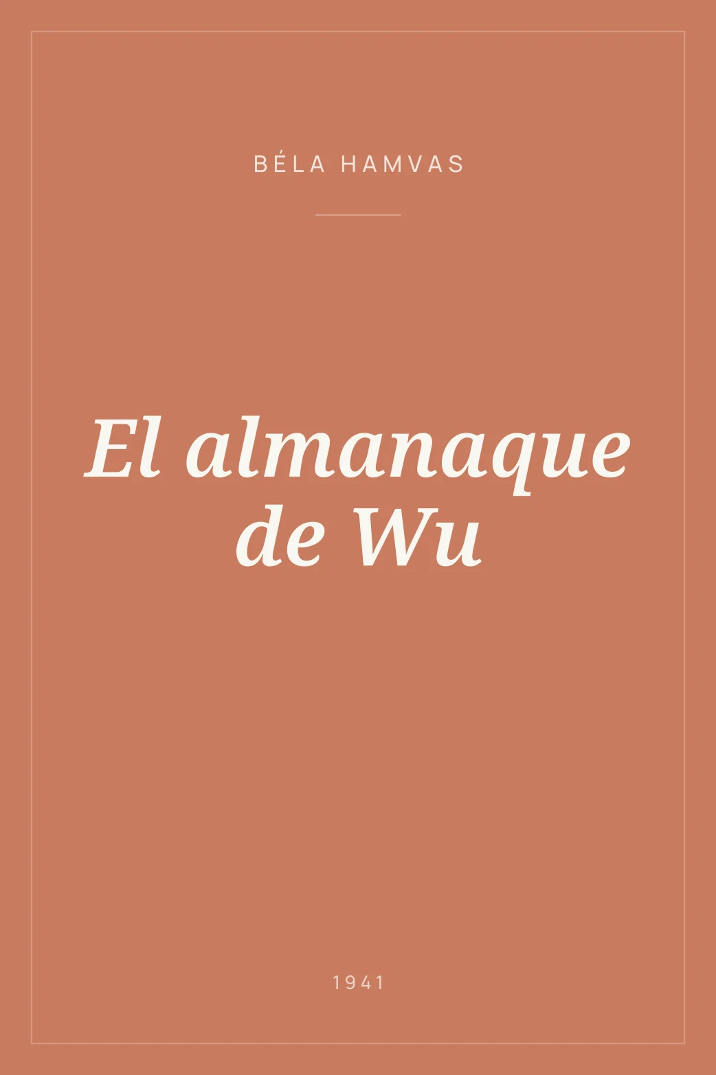 Portada de El almanaque de Wu