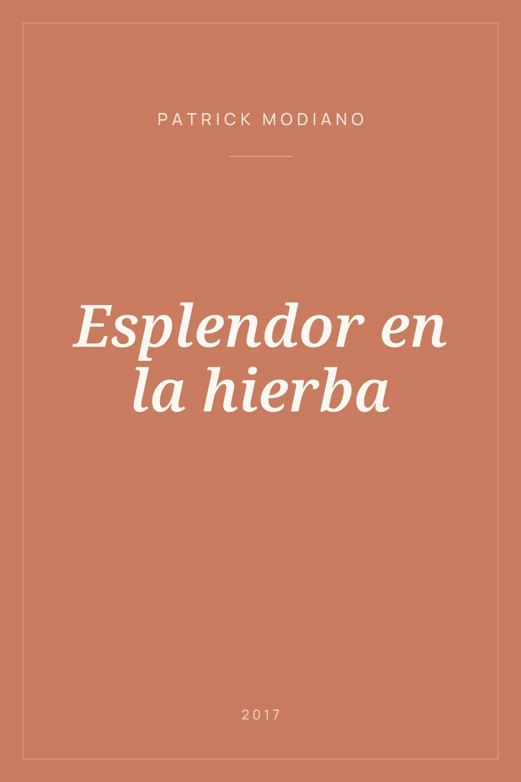 Portada de Esplendor en la hierba