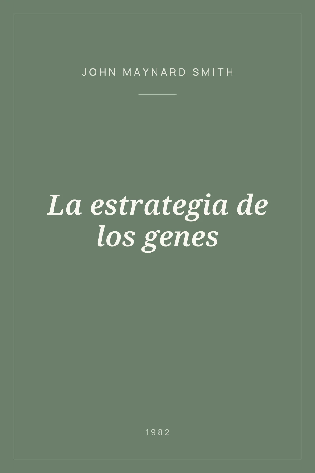 Portada de La estrategia de los genes
