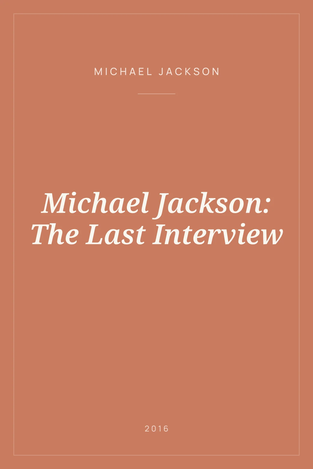 Portada de Michael Jackson: The Last Interview