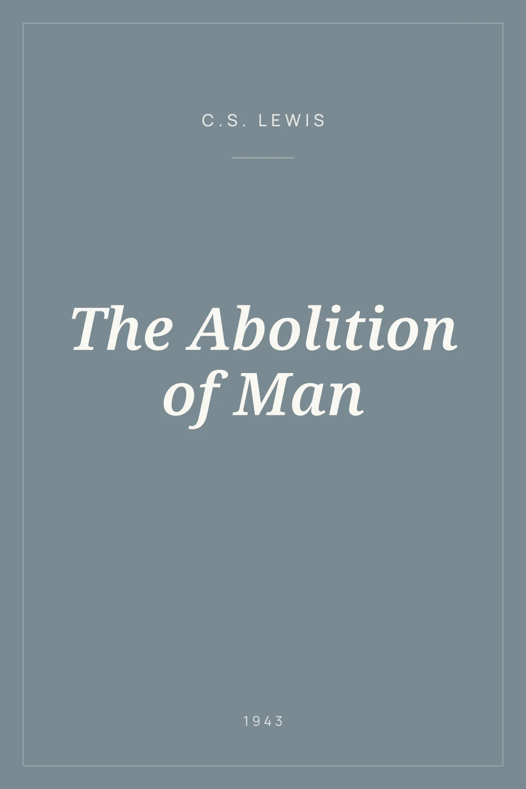 Portada de The Abolition of Man
