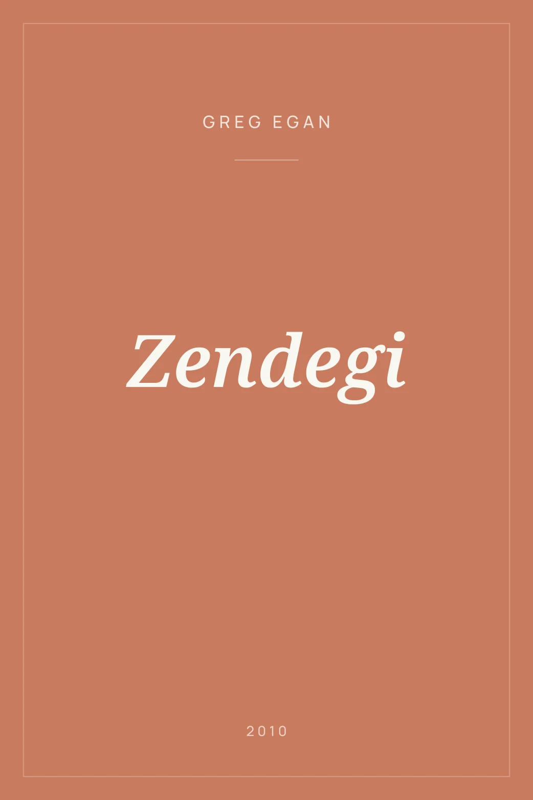 Portada de Zendegi