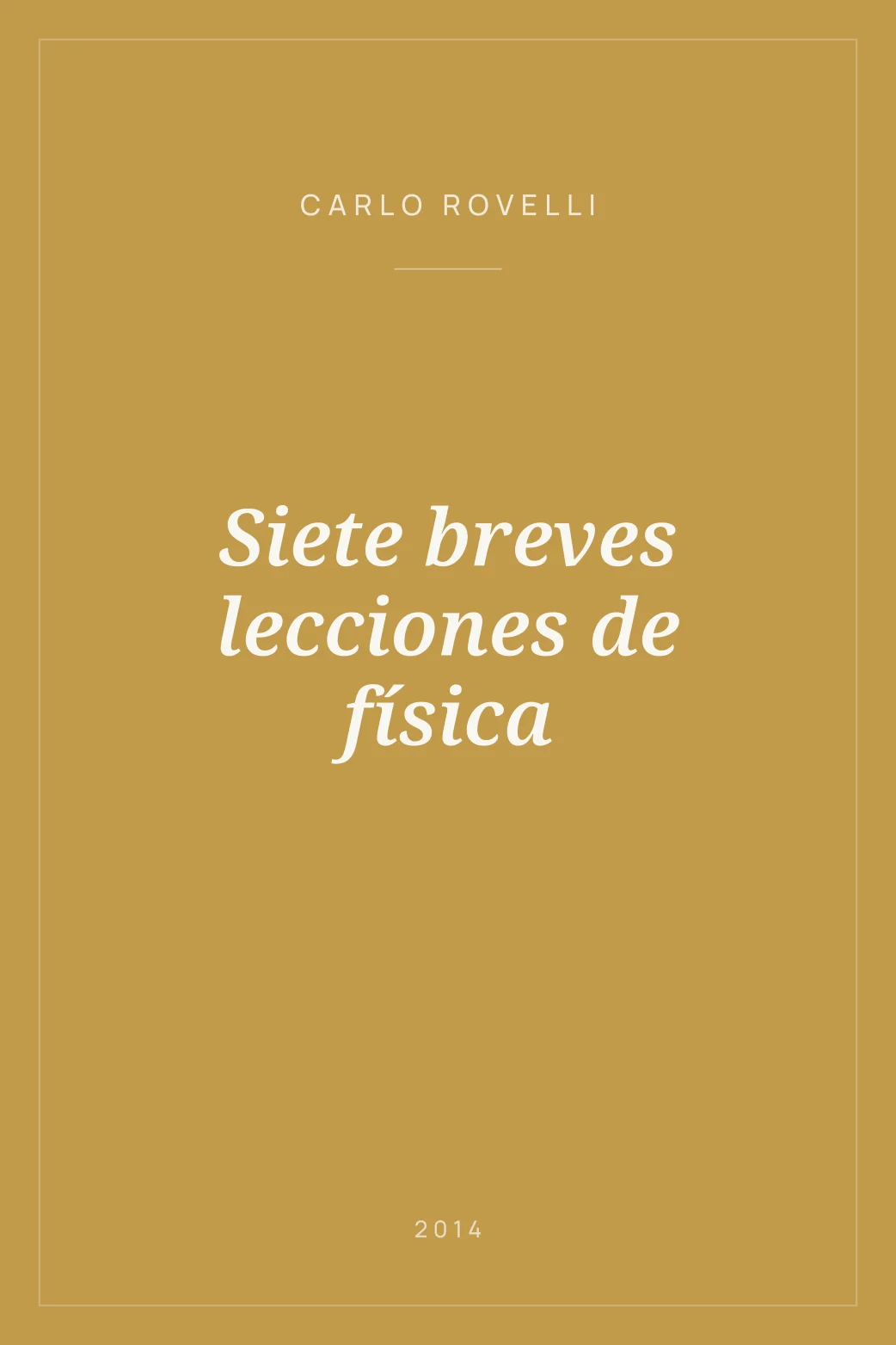 Portada de Siete breves lecciones de física