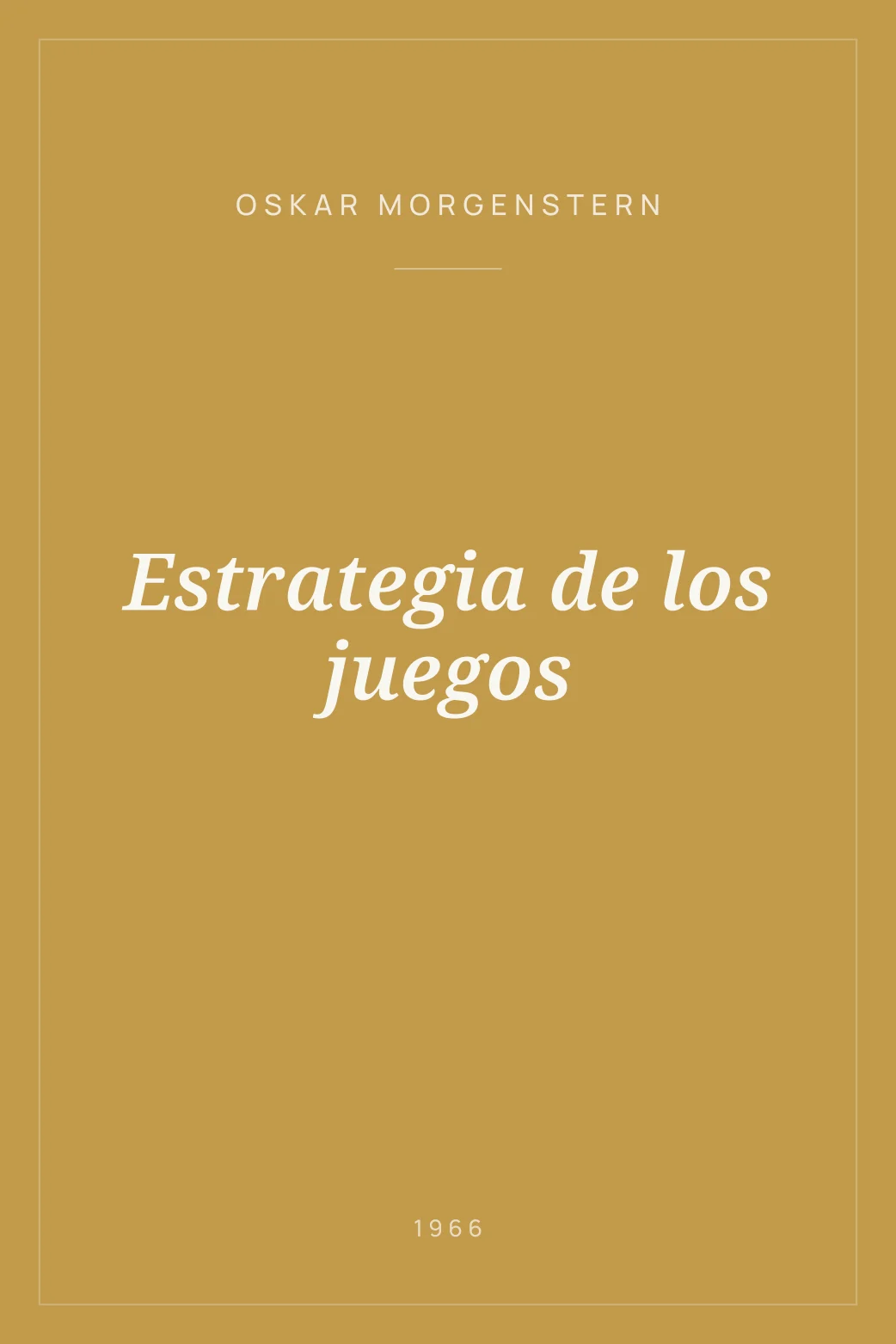 Portada de Estrategia de los juegos