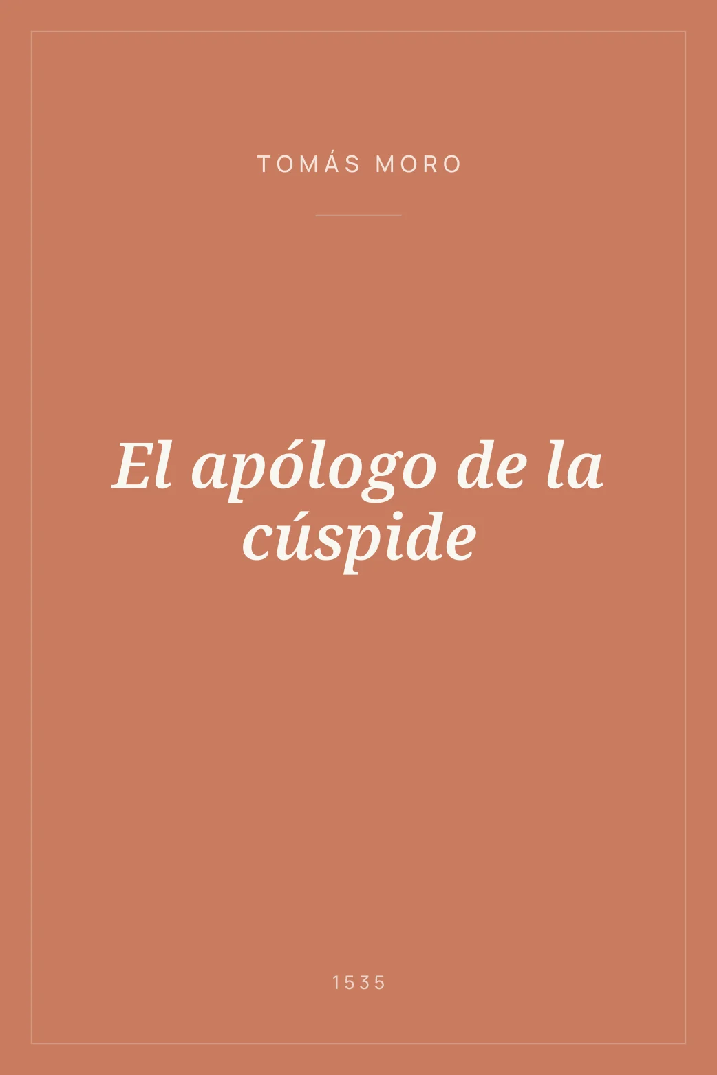 Portada de El apólogo de la cúspide