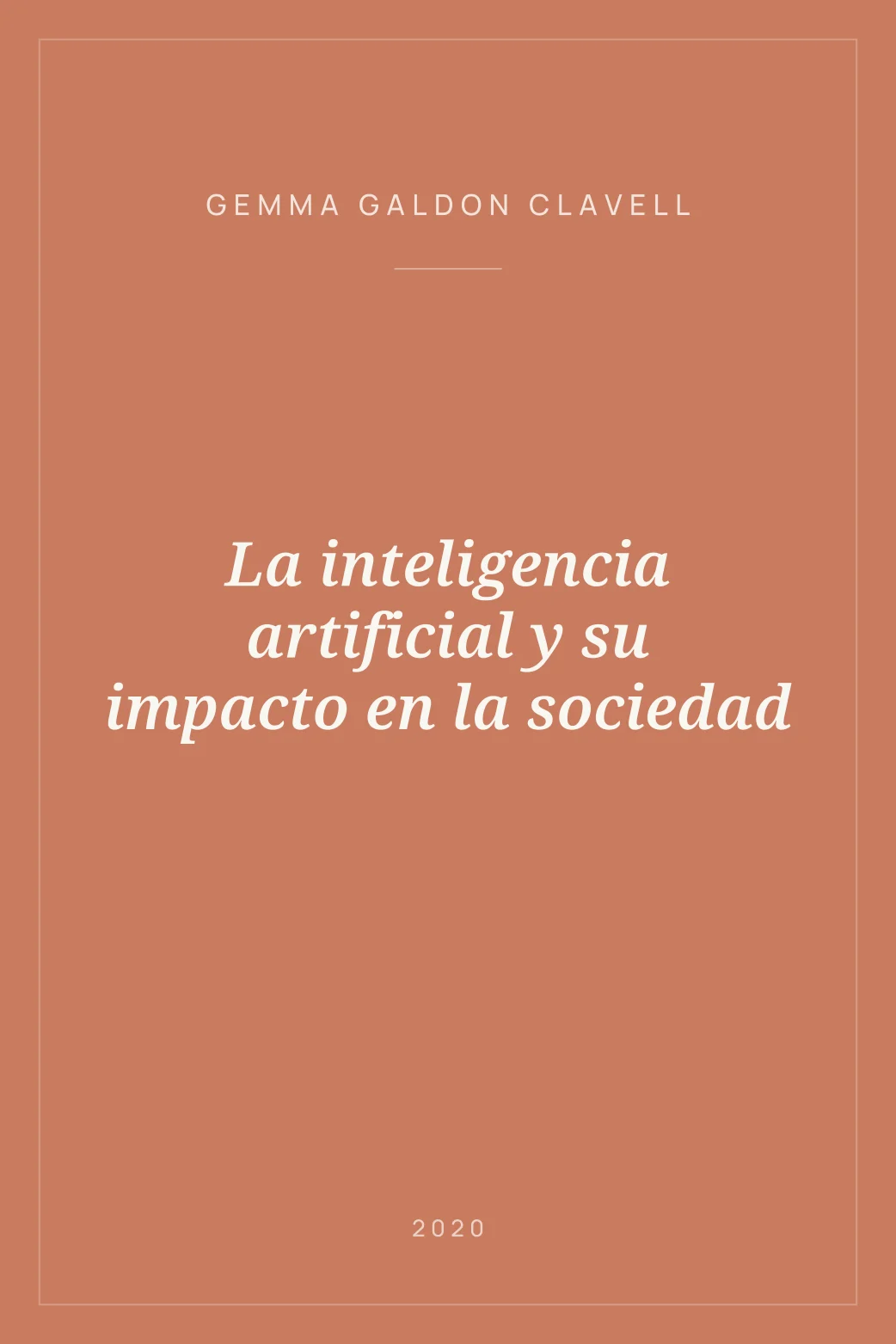Portada de La inteligencia artificial y su impacto en la sociedad