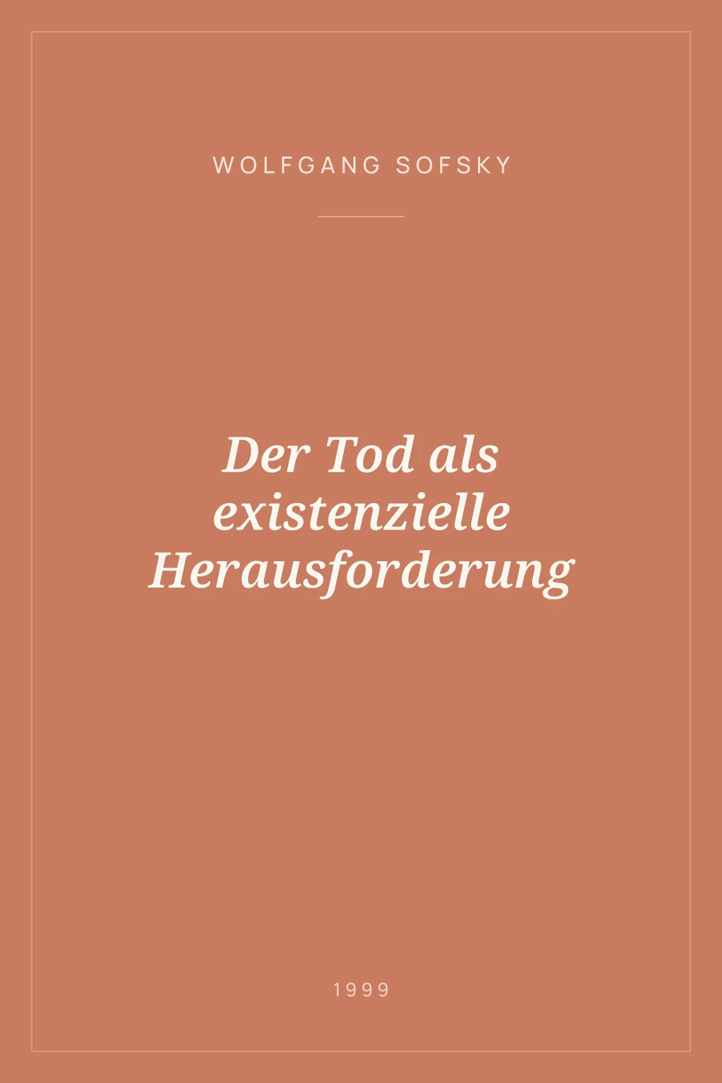 Portada de Der Tod als existenzielle Herausforderung