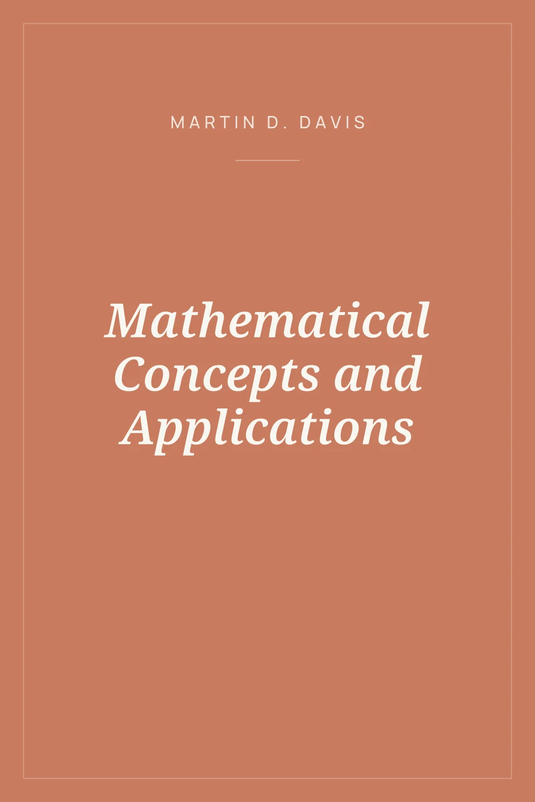 Portada de Mathematical Concepts and Applications