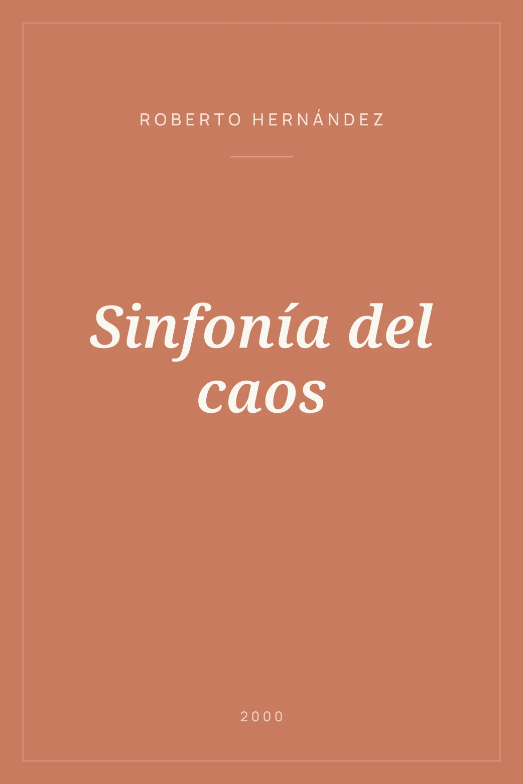 Portada de Sinfonía del caos