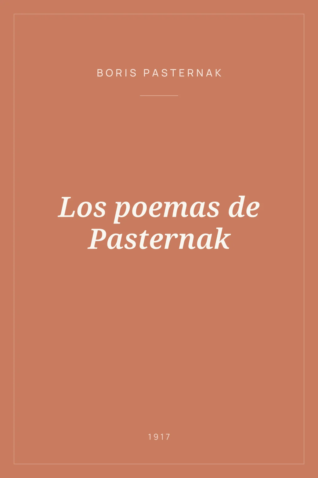 Portada de Los poemas de Pasternak