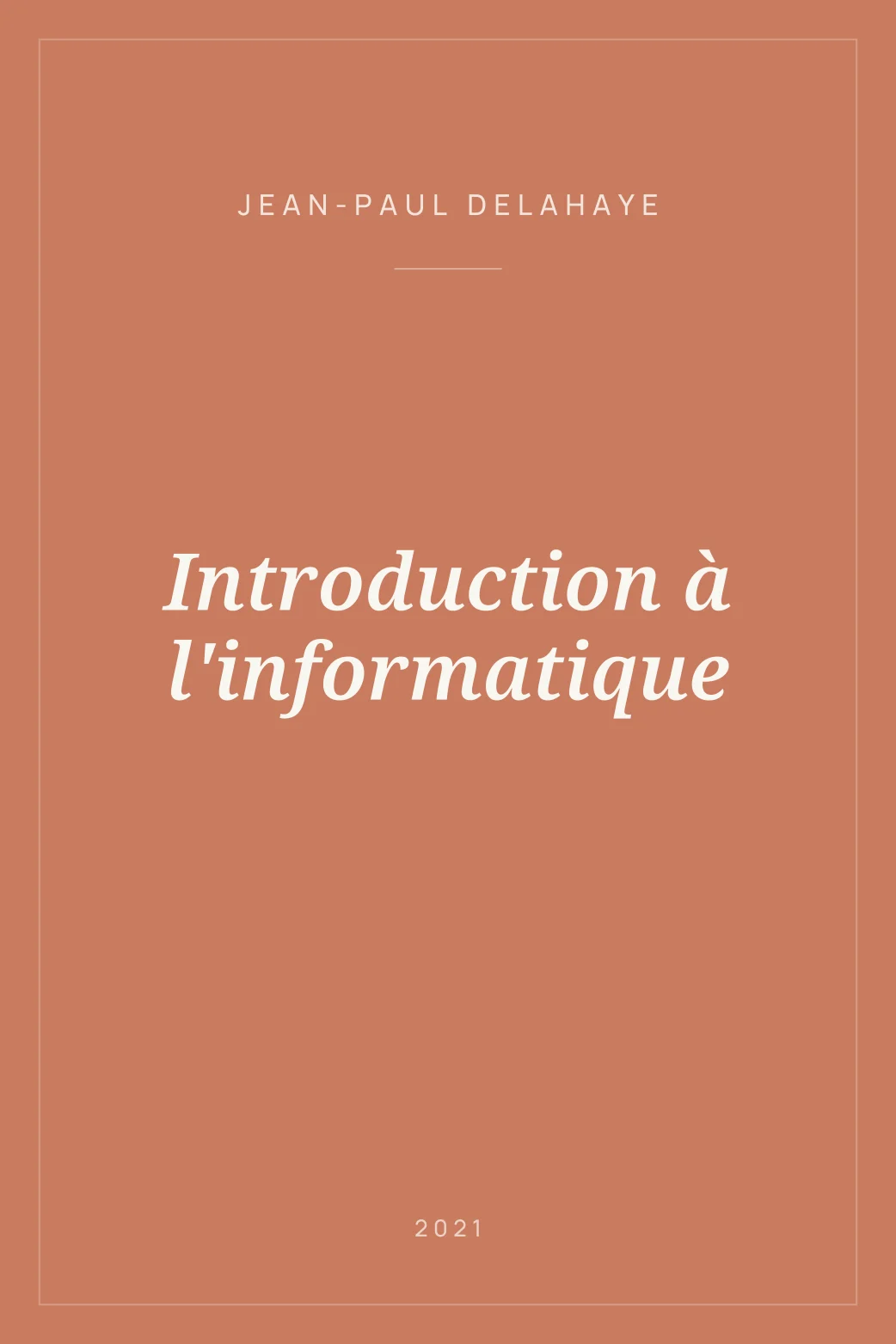 Portada de Introduction à l'informatique