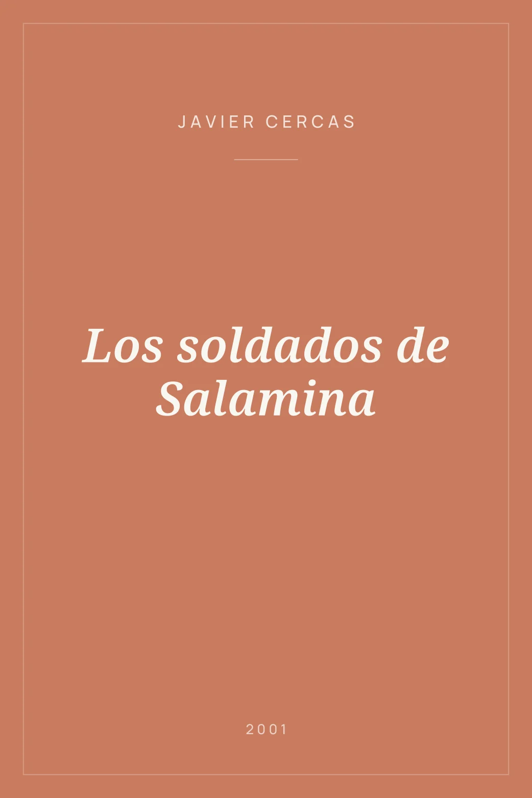 Portada de Los soldados de Salamina