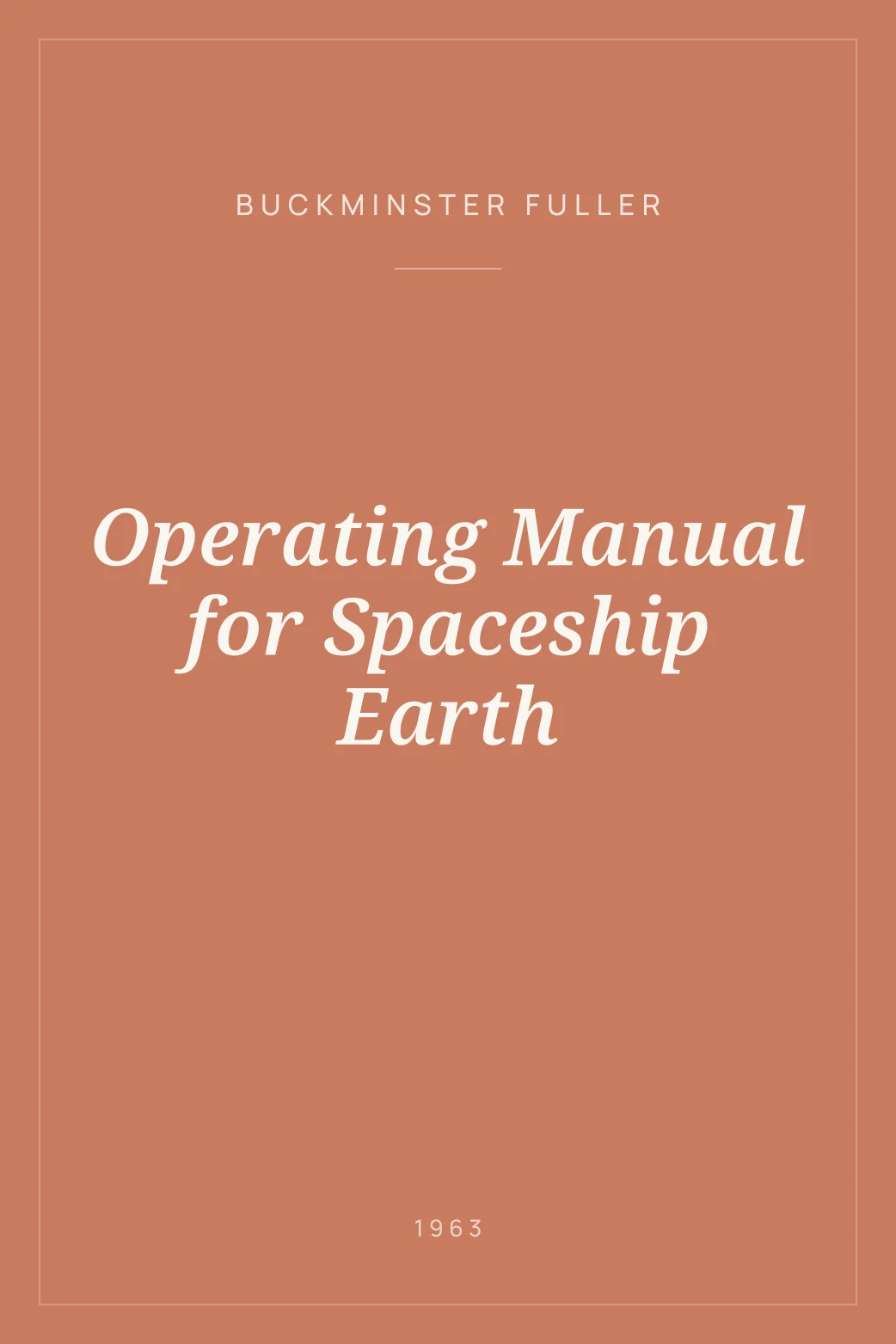 Portada de Operating Manual for Spaceship Earth