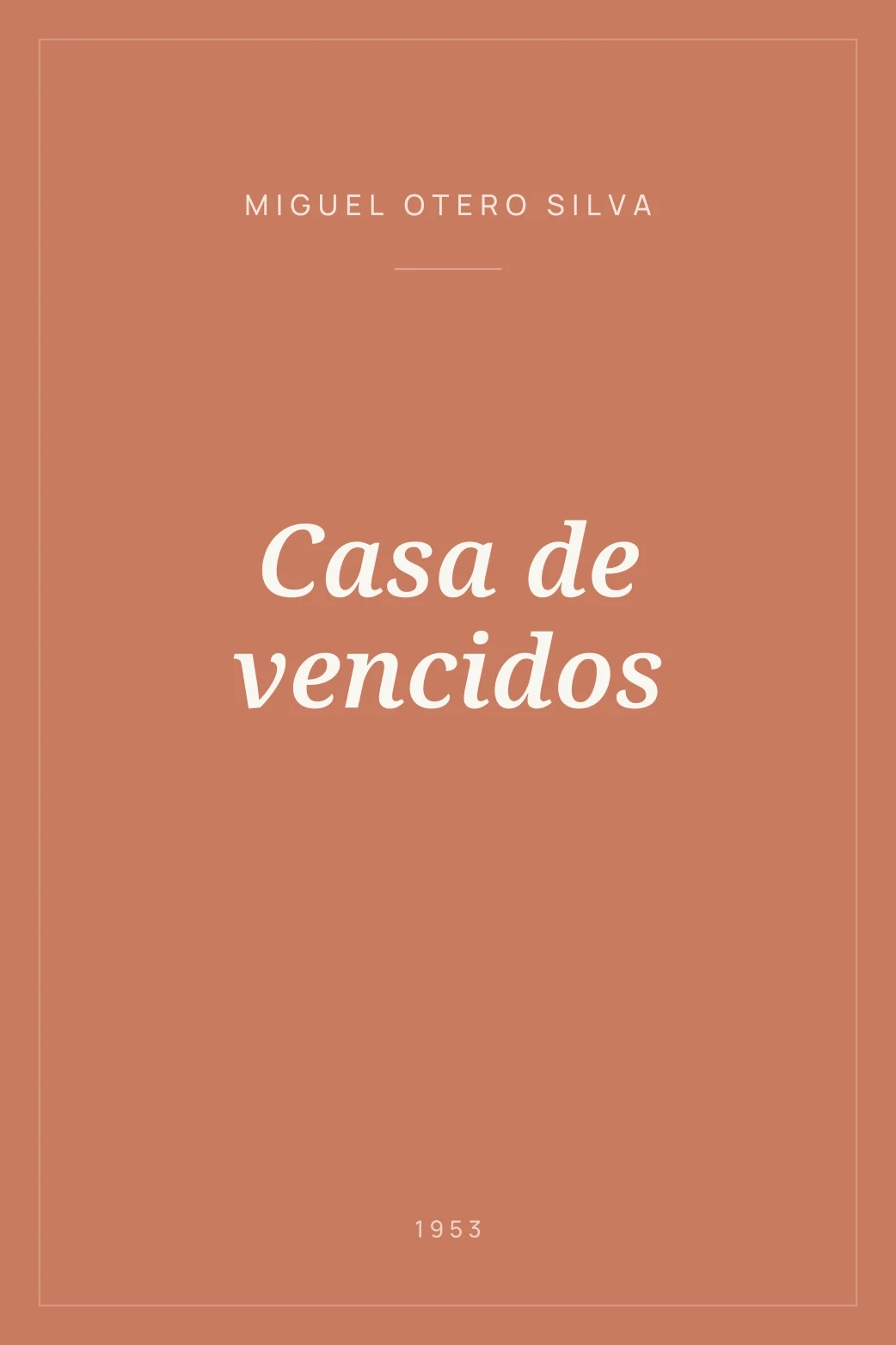Portada de Casa de vencidos