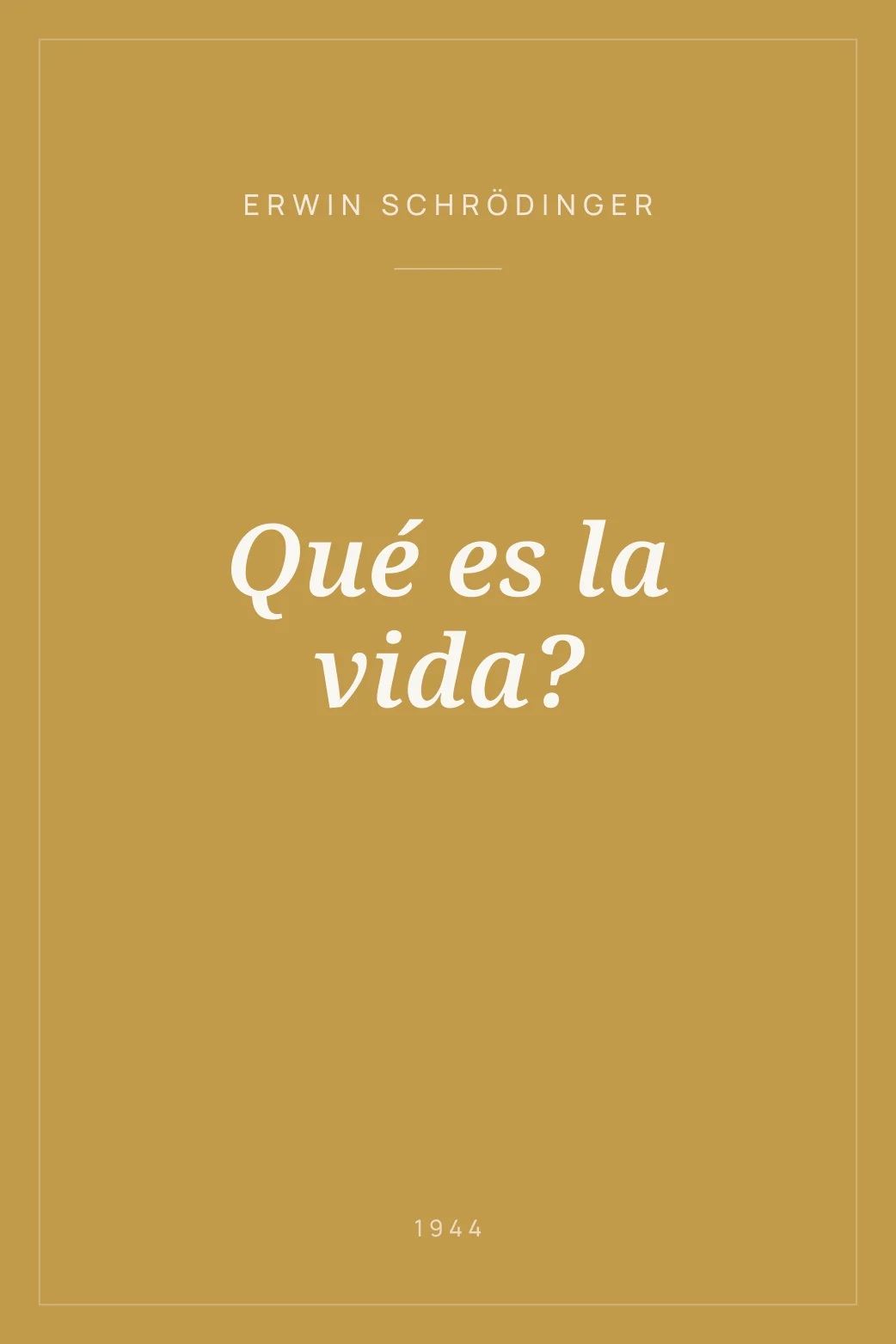 Portada de Qué es la vida?