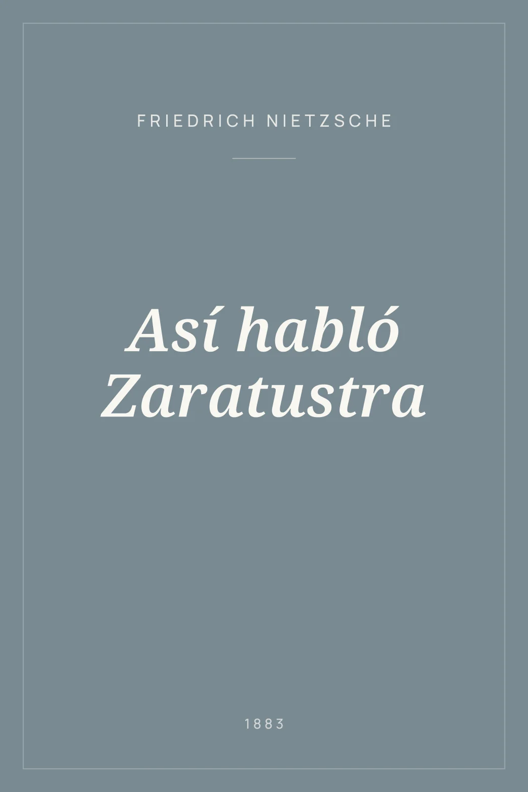 Portada de Así habló Zaratustra
