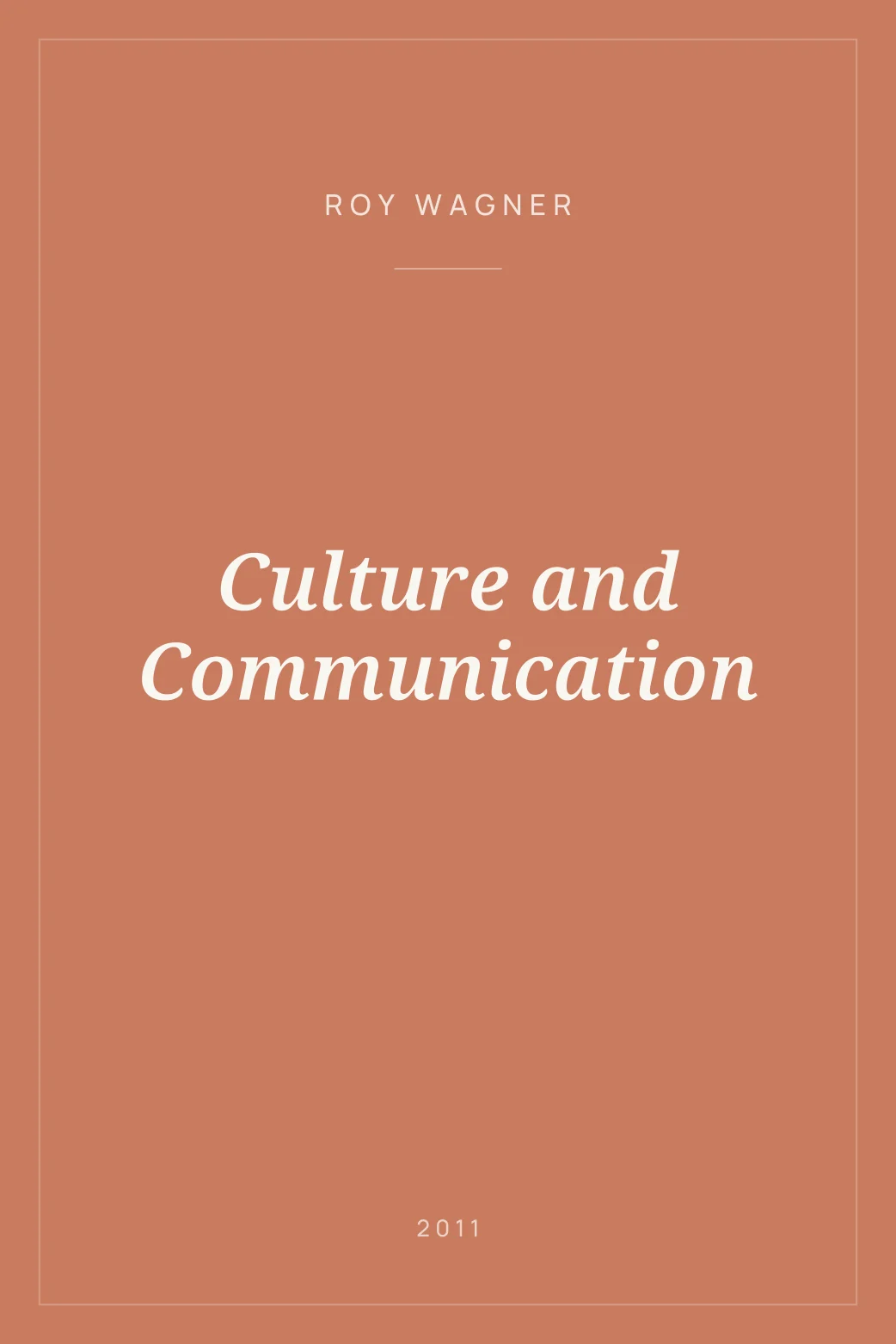 Portada de Culture and Communication
